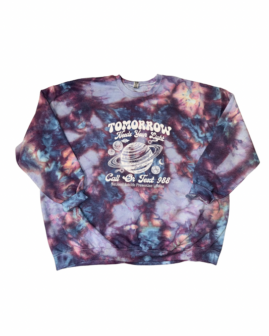 Tomorrow Needs Your Light Crewneck Dicey Dyes