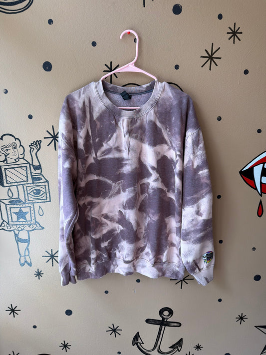 Brown Bleach Crewneck Ready To Ship Dicey Dyes