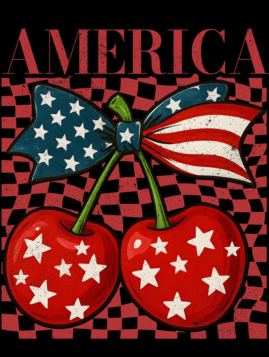 Adult Checker America Cherries Screen Dicey Dyes
