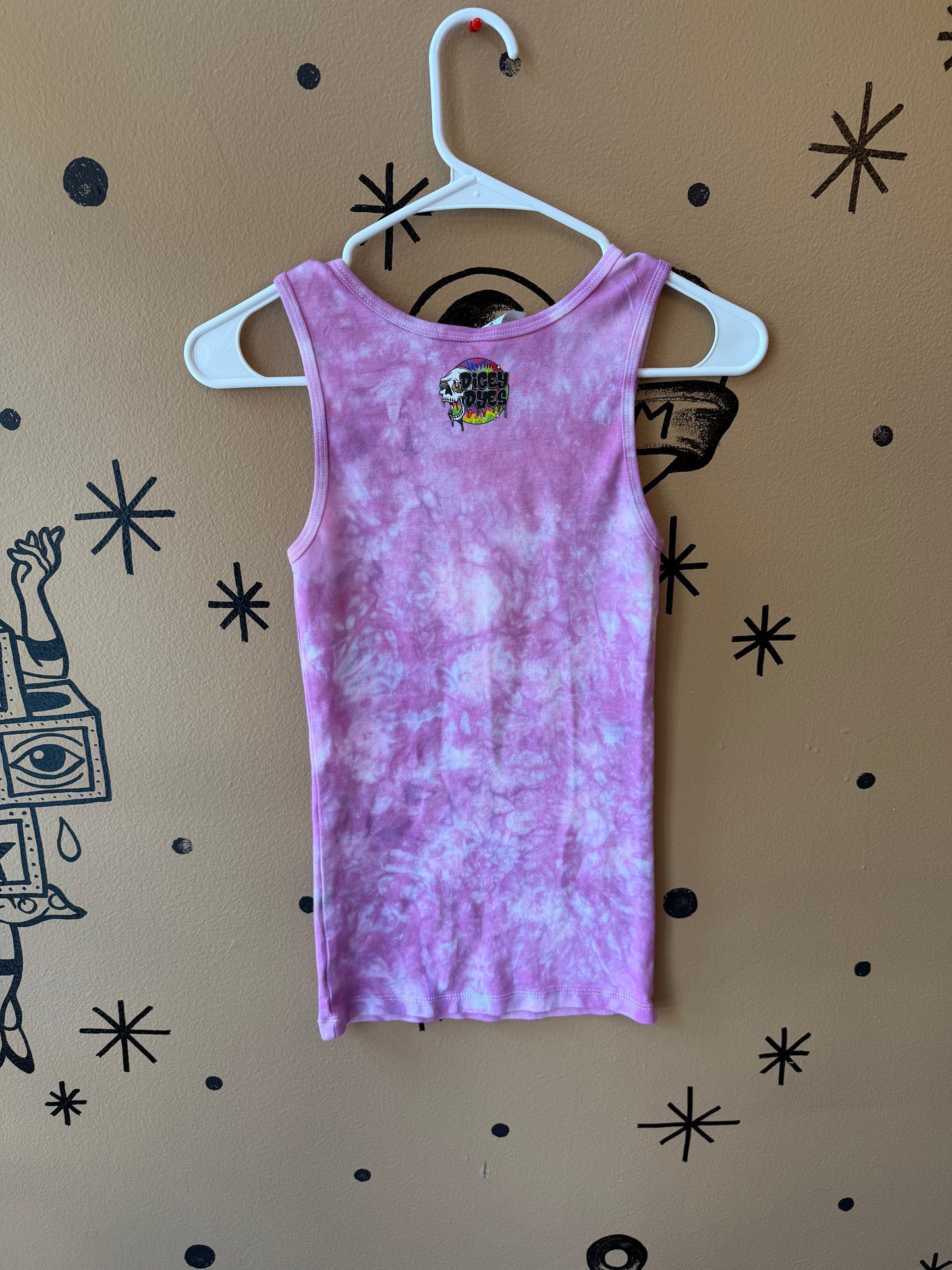 Pink Scrunch Tank Top Ready To Ship Dicey Dyes