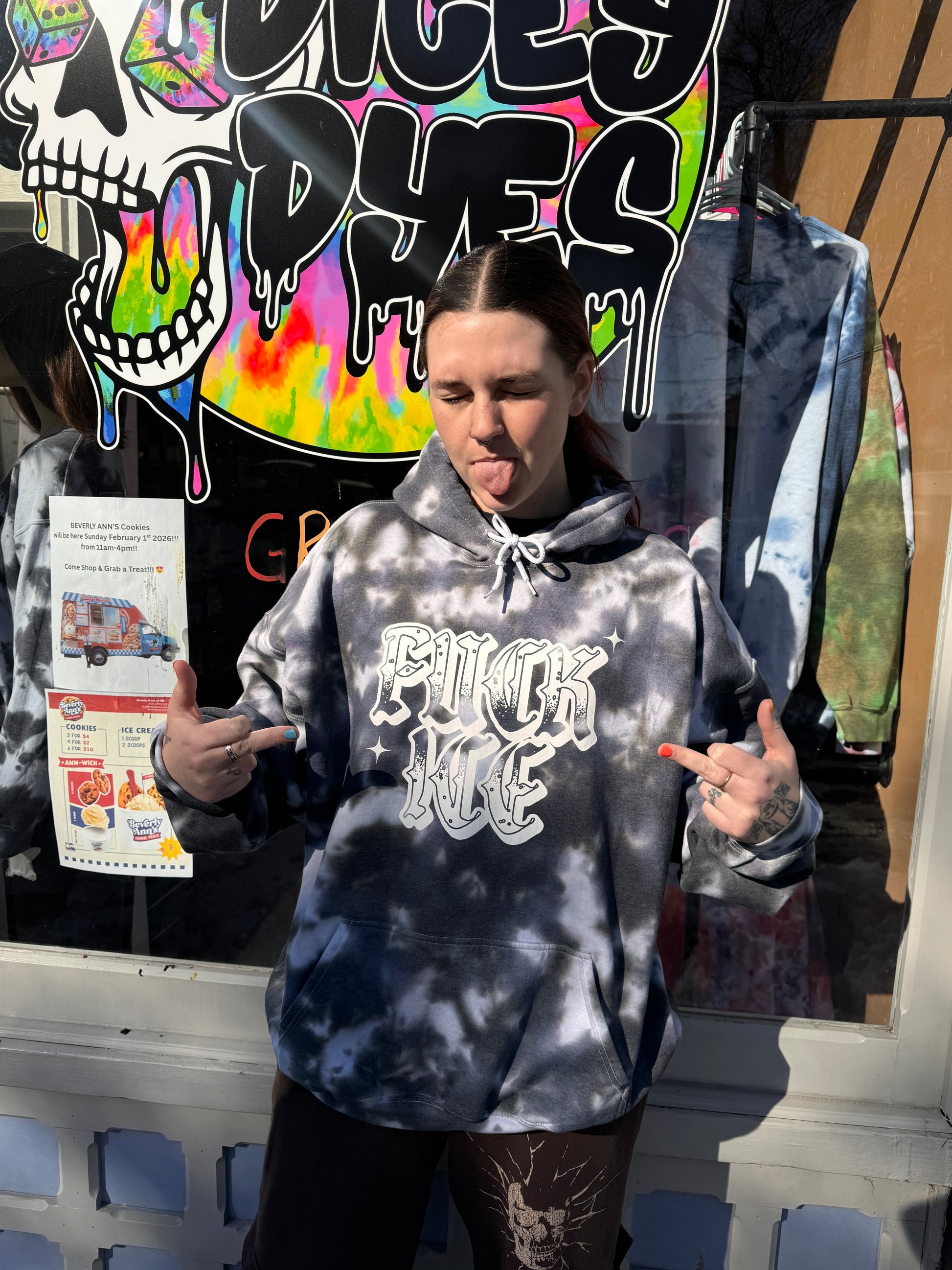 F*ck ICE Hoodies Dicey Dyes