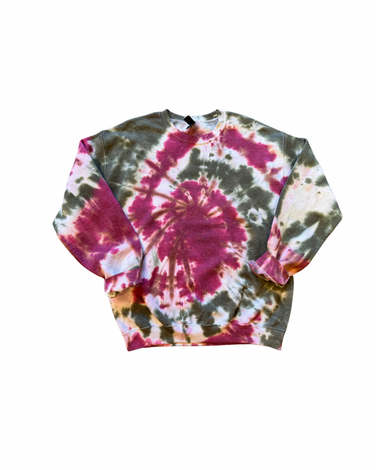 Plain Maroon & Sage Crewneck Dicey Dyes