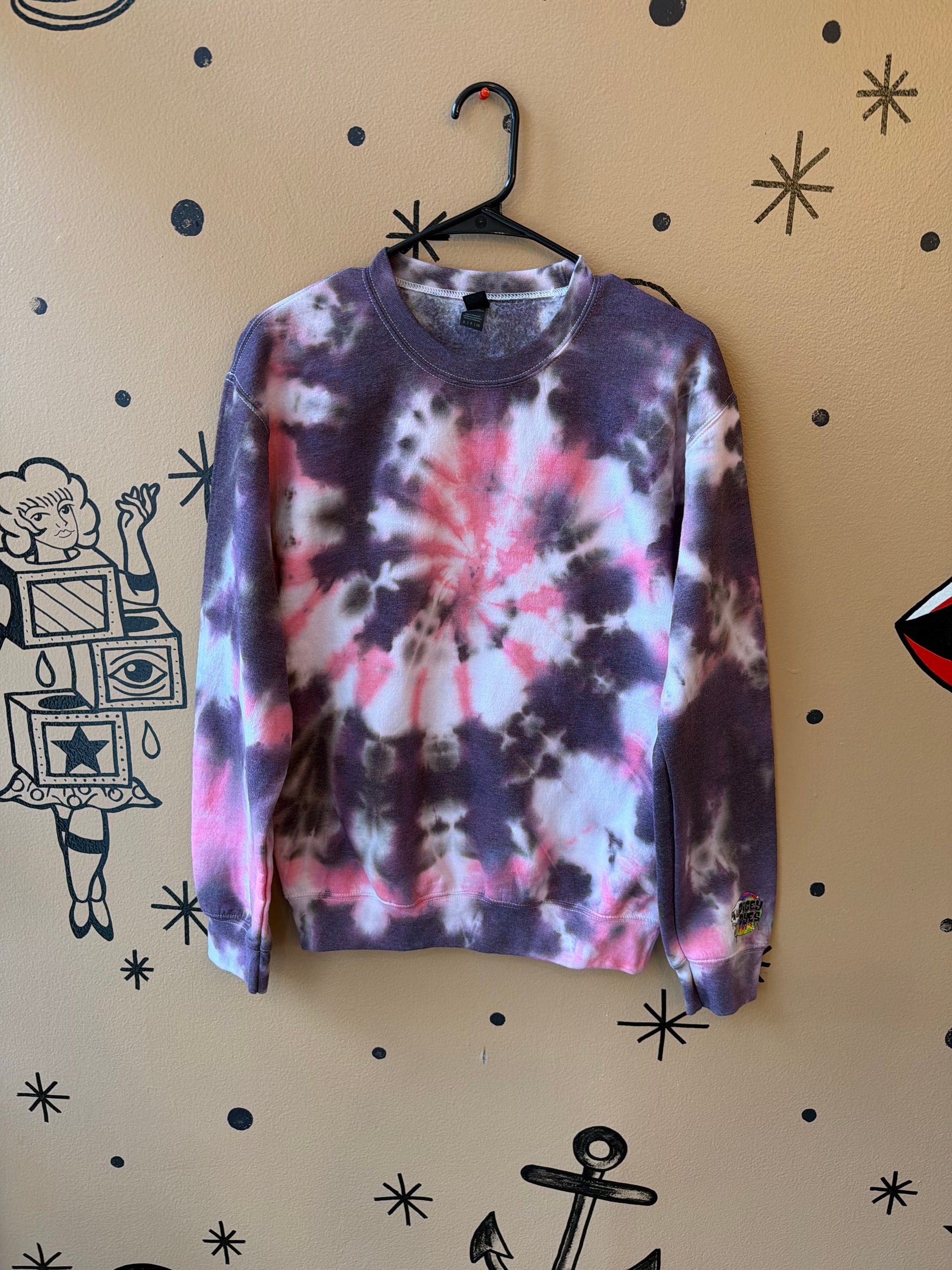 Berry Swirl Crewneck Ready To Ship Dicey Dyes