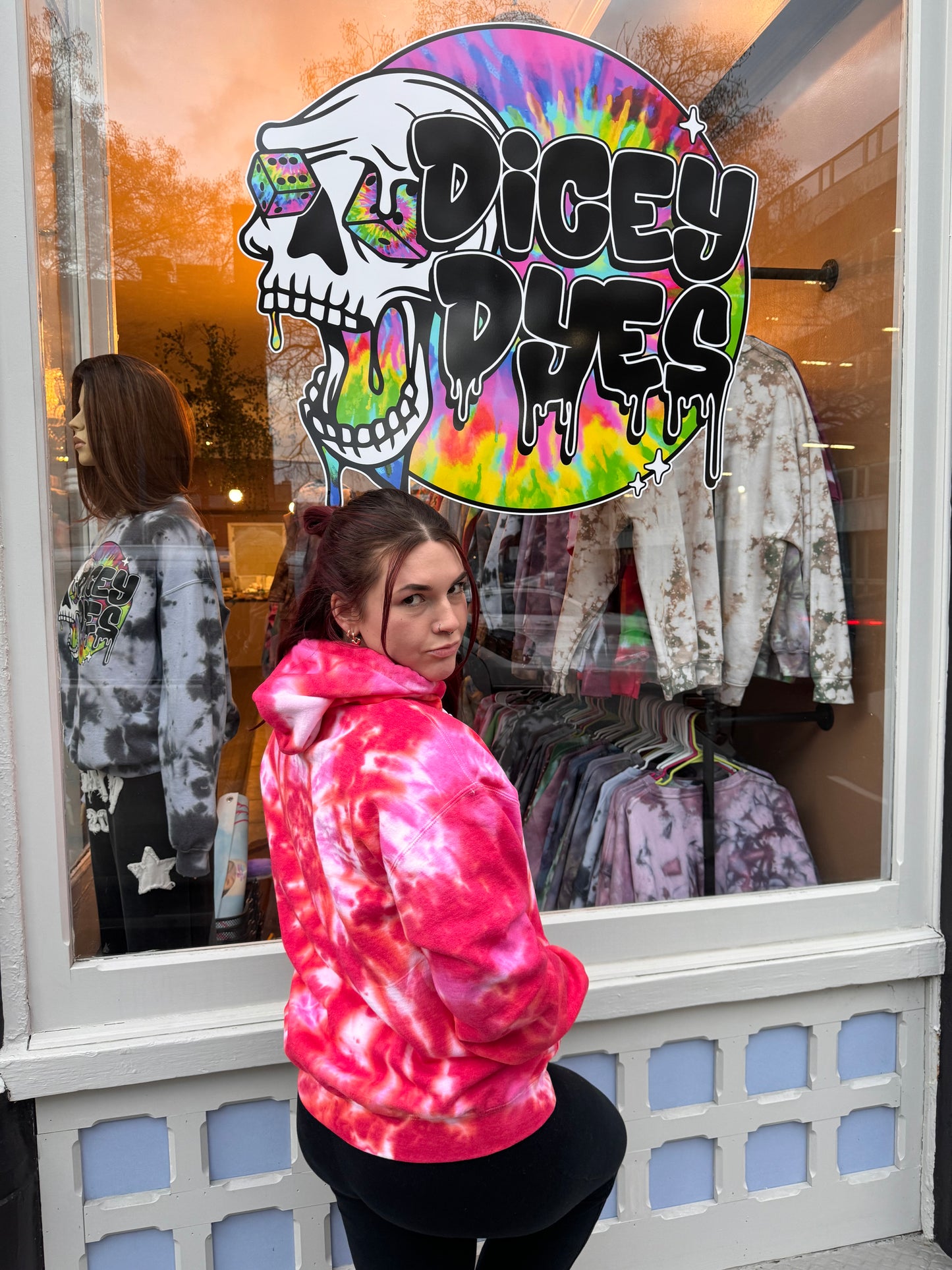 Valentine’s Plain Spiral Hoodie