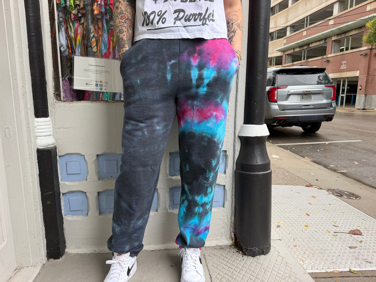 Split Dye Galaxy Sweatpants Dicey Dyes