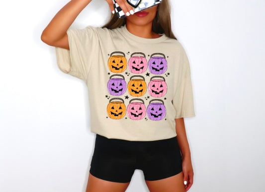 Pre-Order Pumpkin Buckets Solid T-Shirt Dicey Dyes