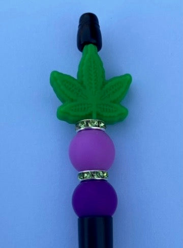 Beaded Pen - Plant (Purple) - Ready to Ship Dicey Dyes