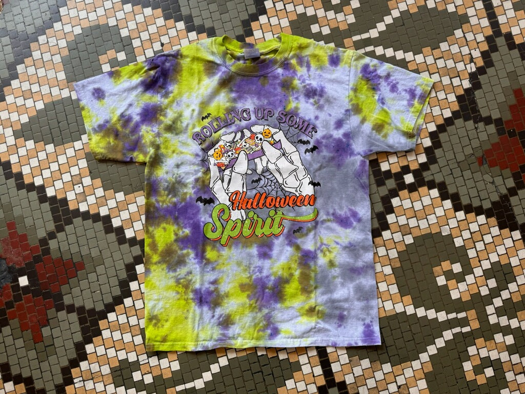 Pre-order Rolling Up Some Halloween Spirit Tie Dye T-Shirt Dicey Dyes