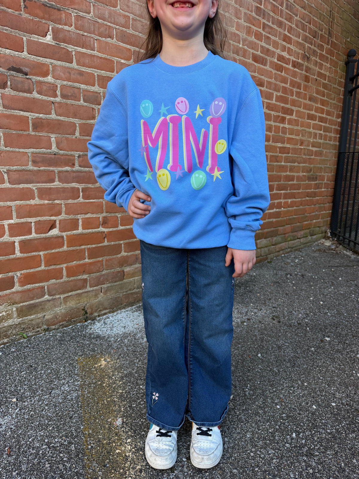 Smiley Mini Crewneck Dicey Dyes