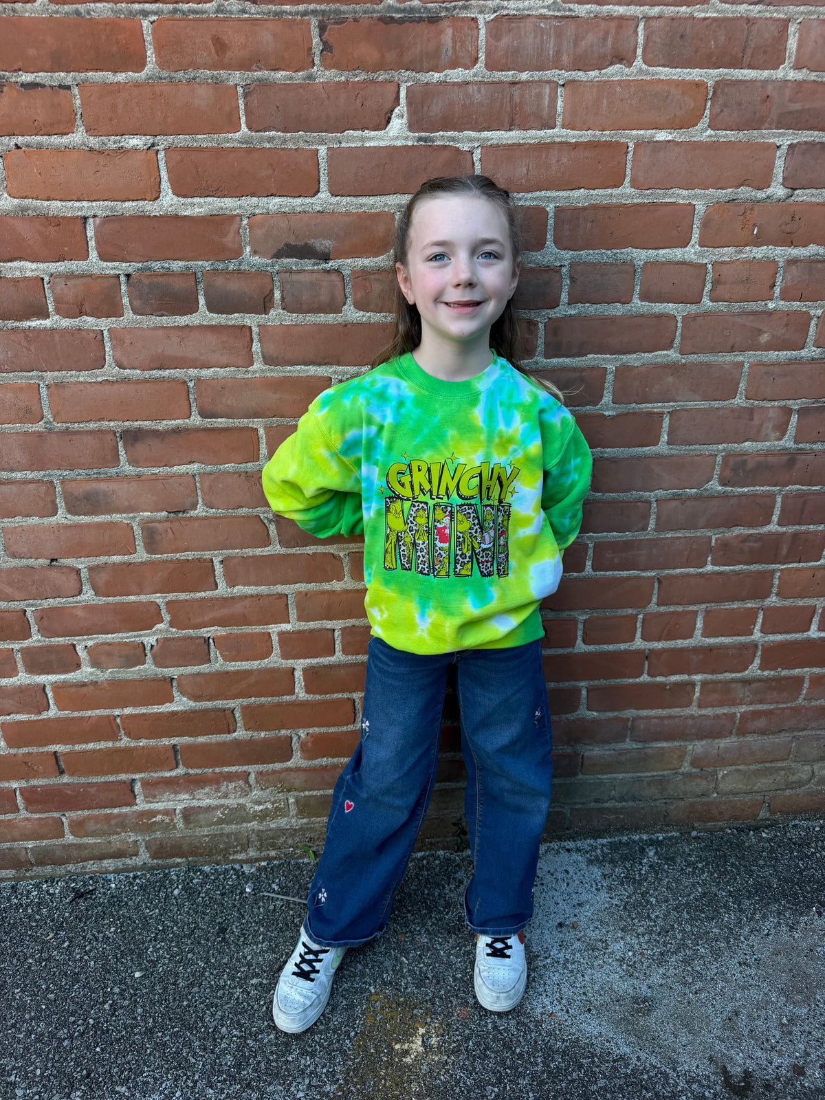 Tie Dye Grinchy Mini Crewneck Dicey Dyes