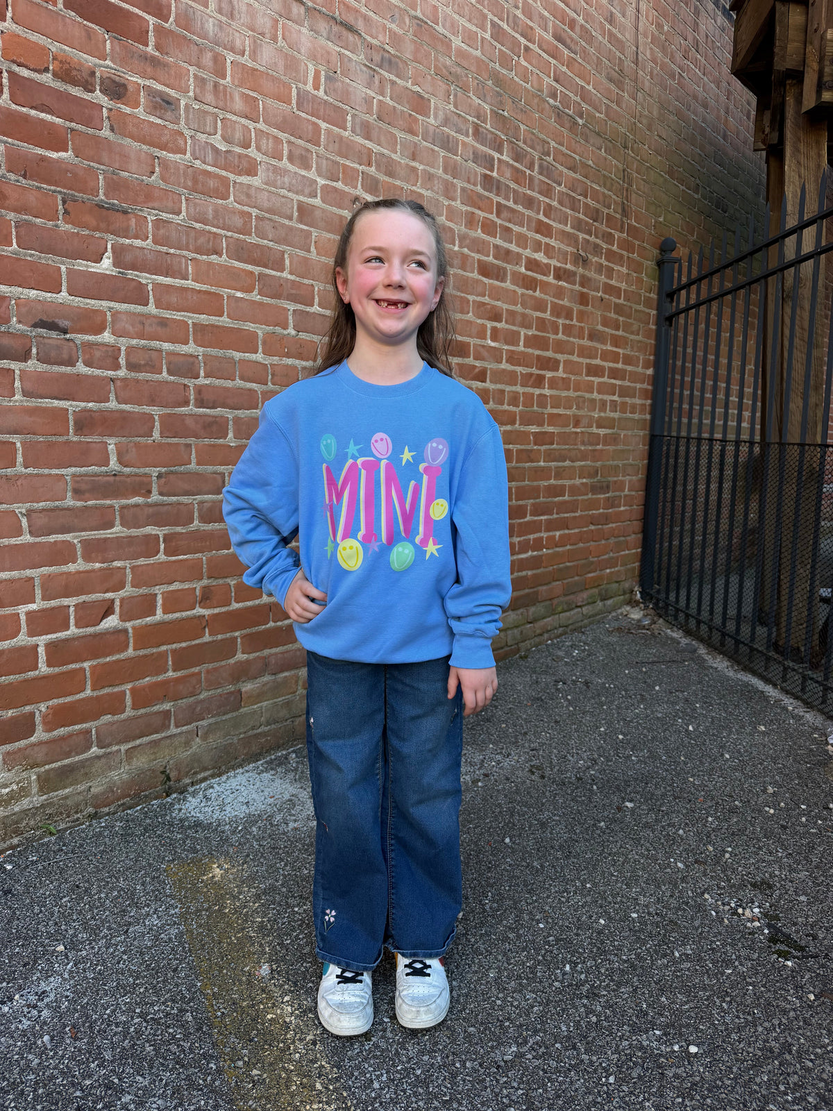 Smiley Mini Crewneck Dicey Dyes